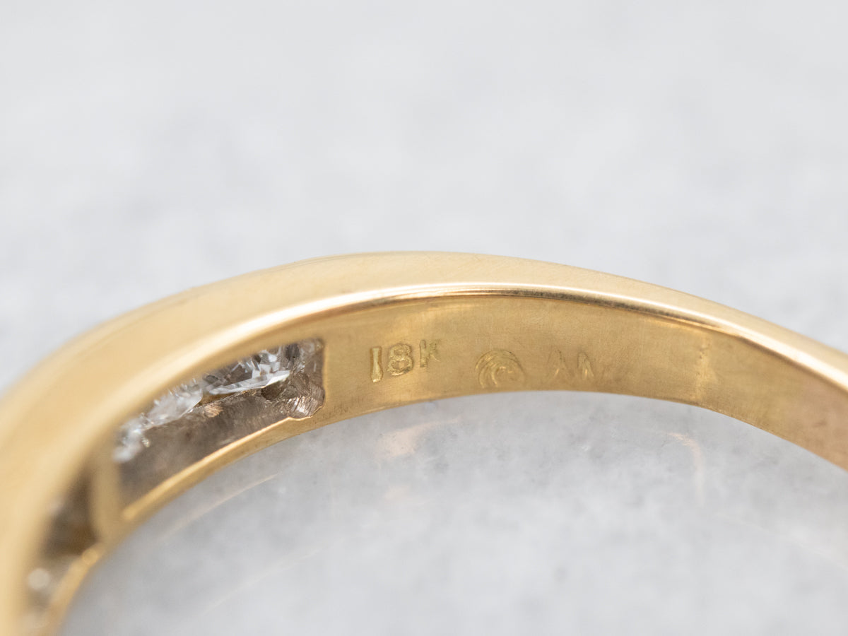 18K Gold Channel Set Diamond Band