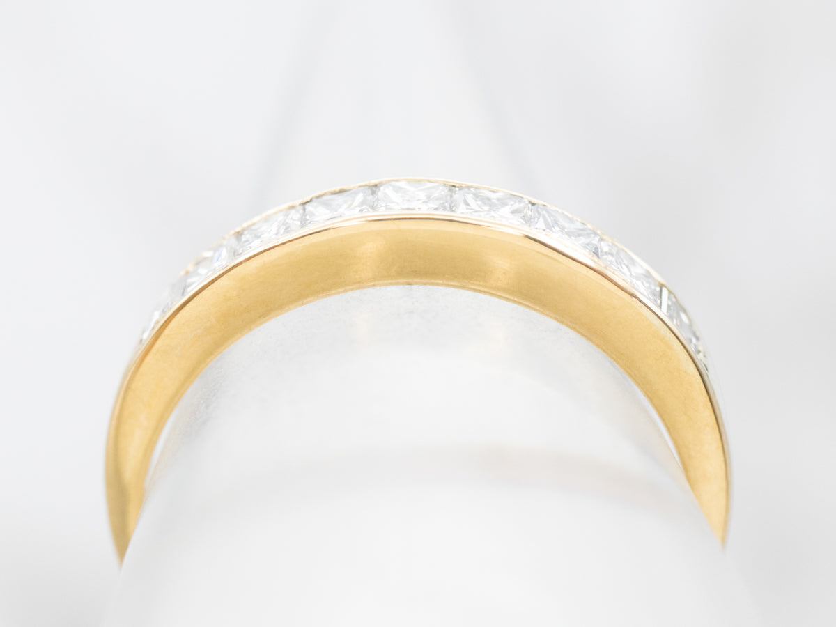 18K Gold Channel Set Diamond Band