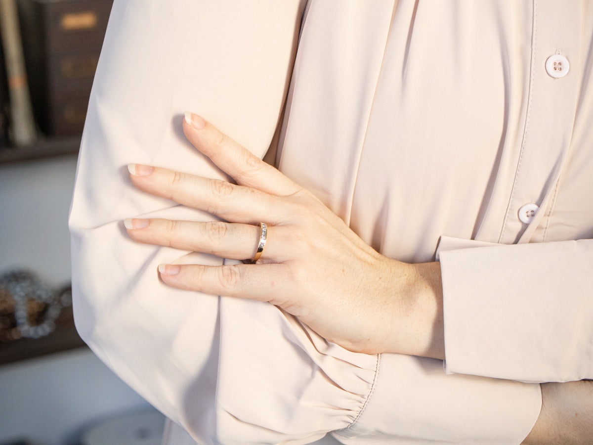 18K Gold Channel Set Diamond Band