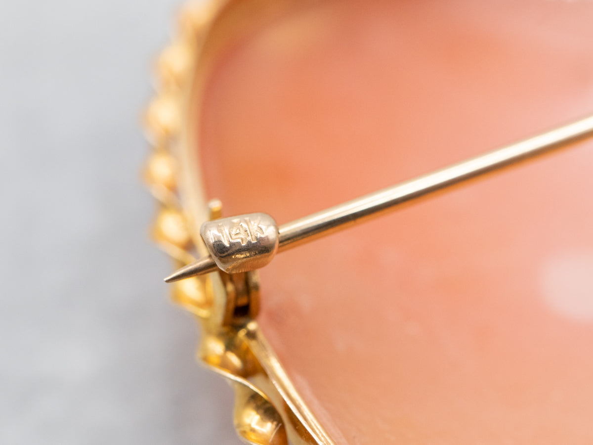 Vintage Cameo Gold Brooch or Pendant