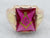 Ostby and Barton Ruby Glass Masonic Ring