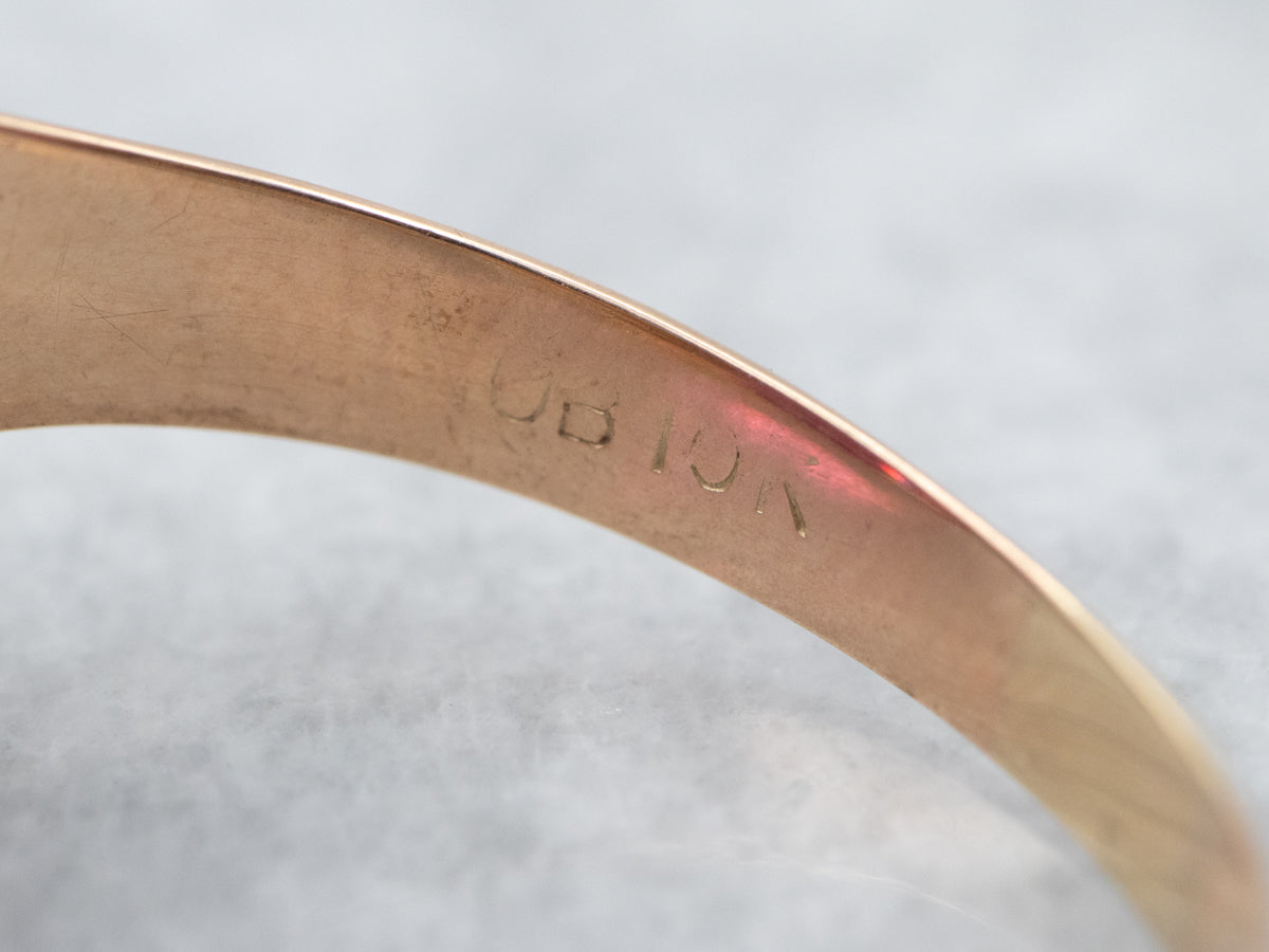 Ostby and Barton Ruby Glass Masonic Ring