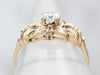 Ornate Diamond Solitaire Engagement Ring