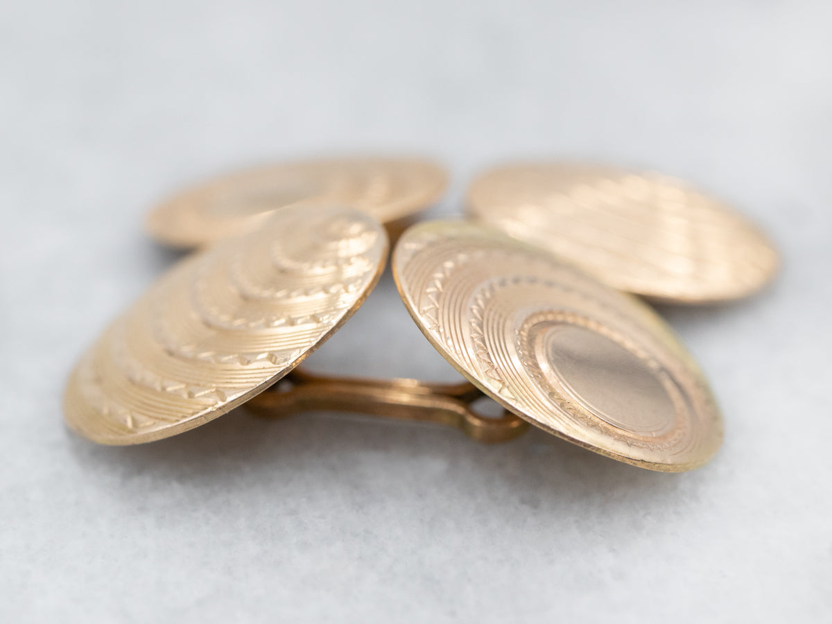 Vintage Etched Patterned Cufflinks
