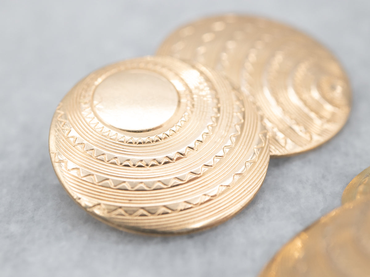 Vintage Etched Patterned Cufflinks