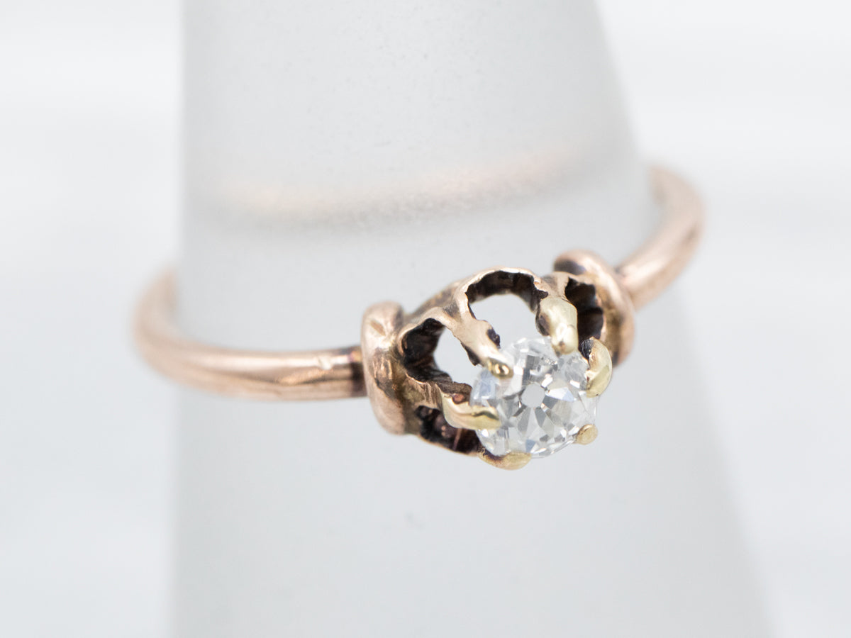 Victorian Old Mine Cut Diamond Engagement Ring
