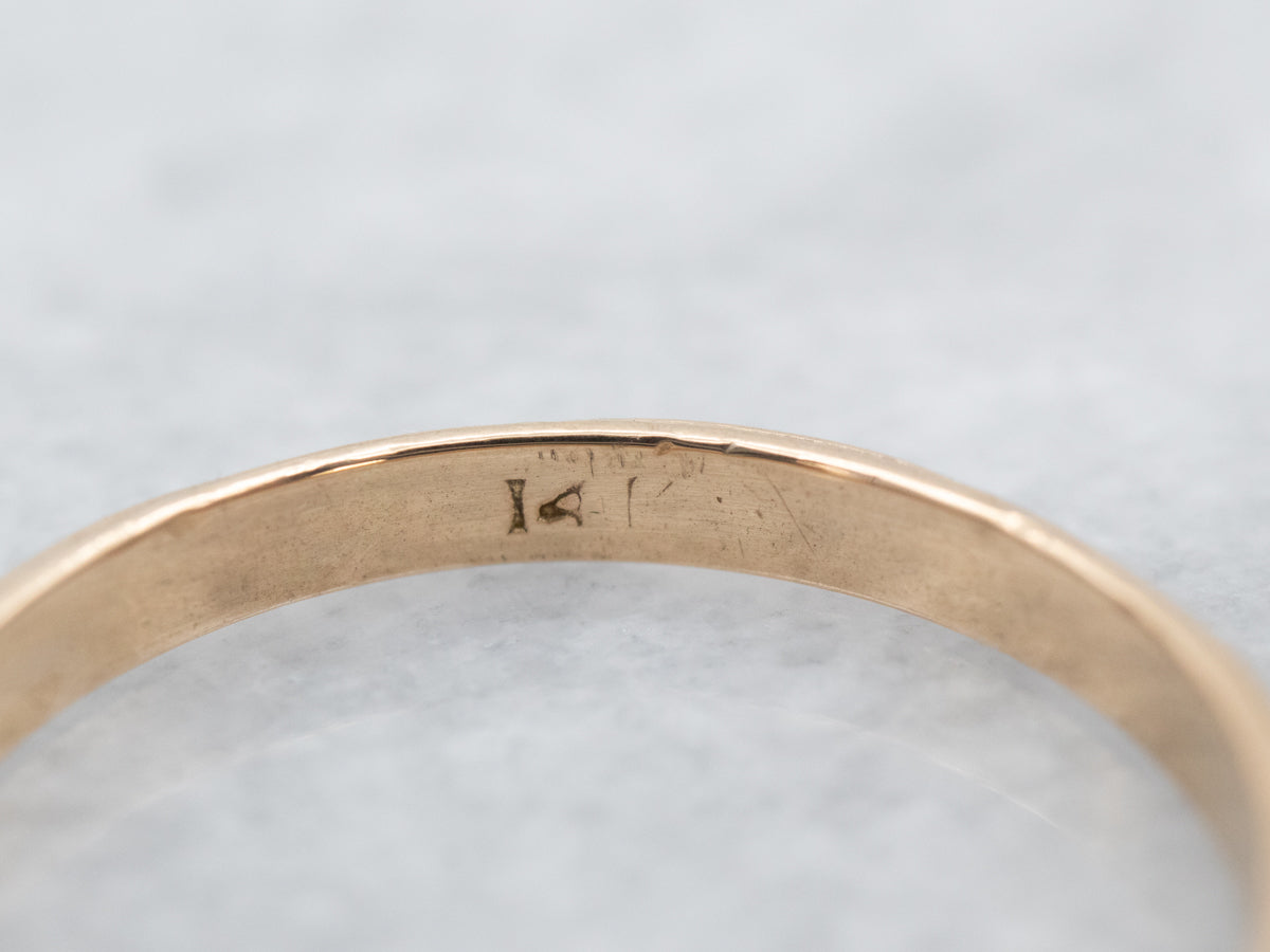 Vintage Two Tone Gold Pattern Band