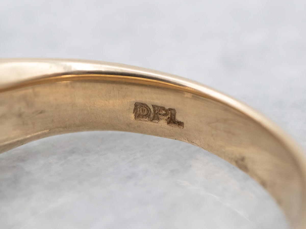 Modernist Twisted Gold Band