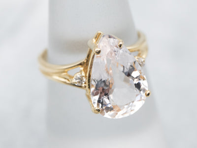 Sweet Morganite and Diamond Ring