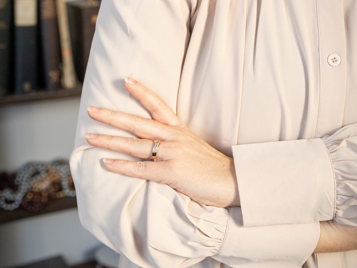 Modernist Multi Cut Diamond Bypass Band