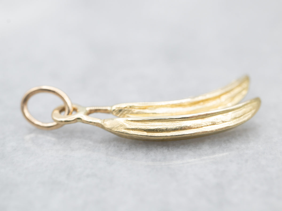 Golden Plantains Charm Pendant