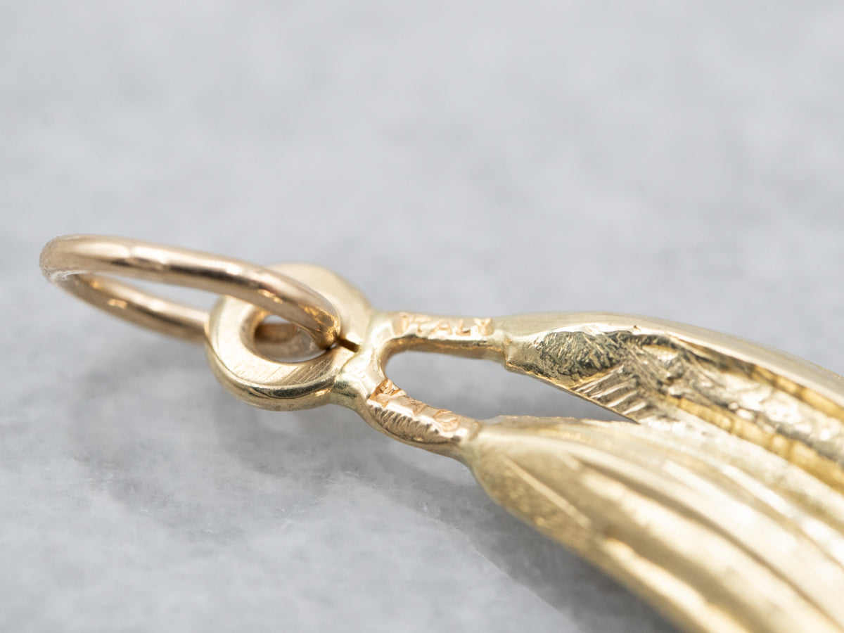 Golden Plantains Charm Pendant