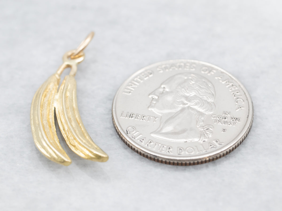 Golden Plantains Charm Pendant