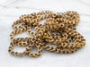 Long Antique Gold Rolo Link Chain Necklace