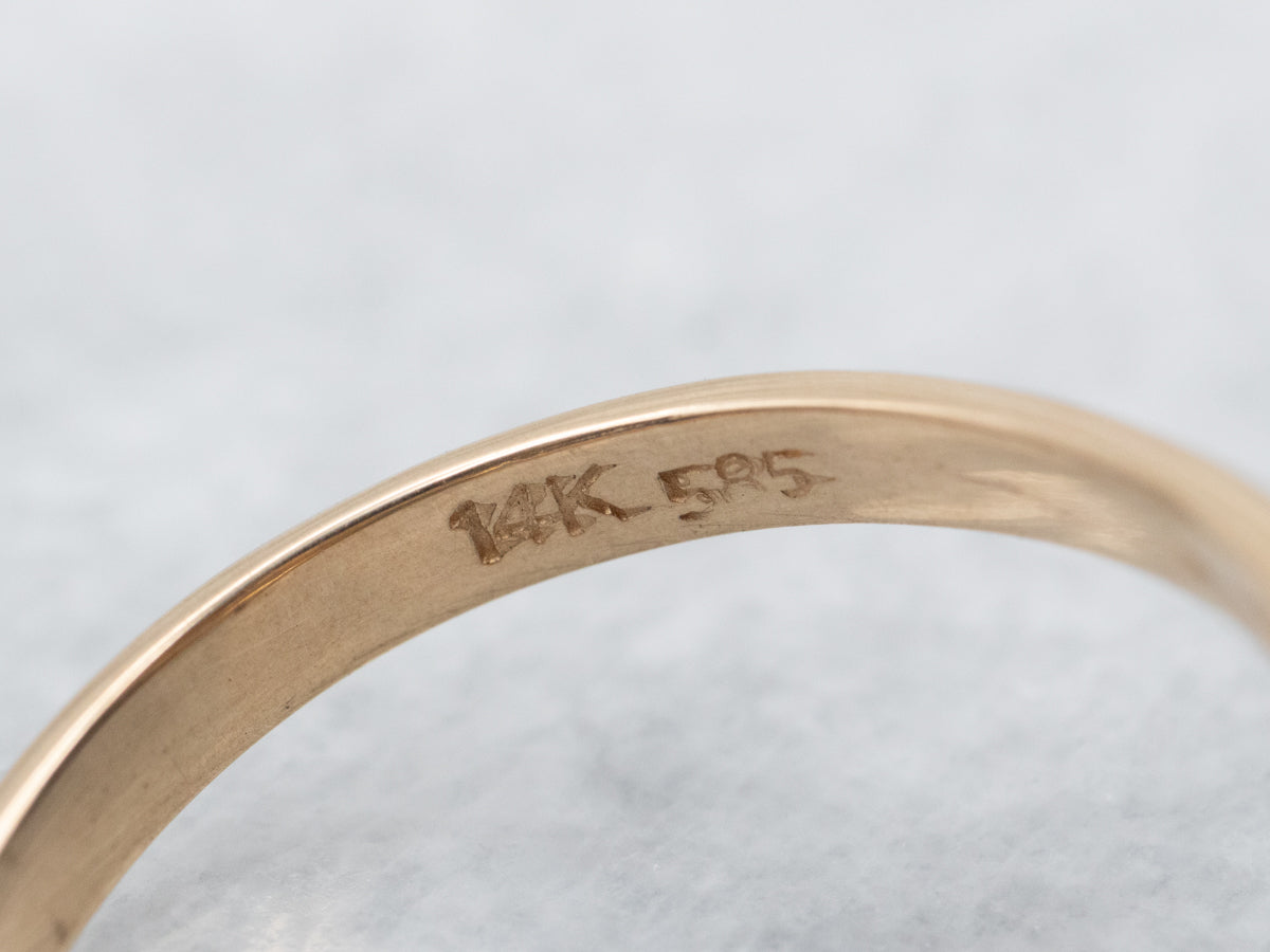 Vintage Gold Pearl and Diamond Bypass Ring