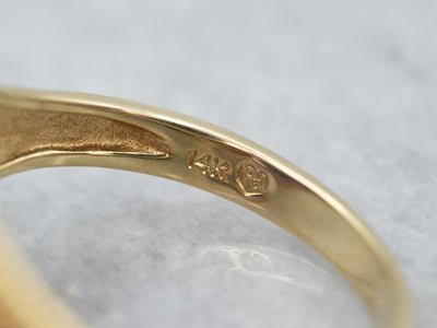 Ornate Yellow Gold Amethyst Ring
