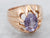Rose Gold Synthetic Alexandrite Statement Ring