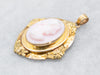Mid Century Pink Cameo Floral Pedant