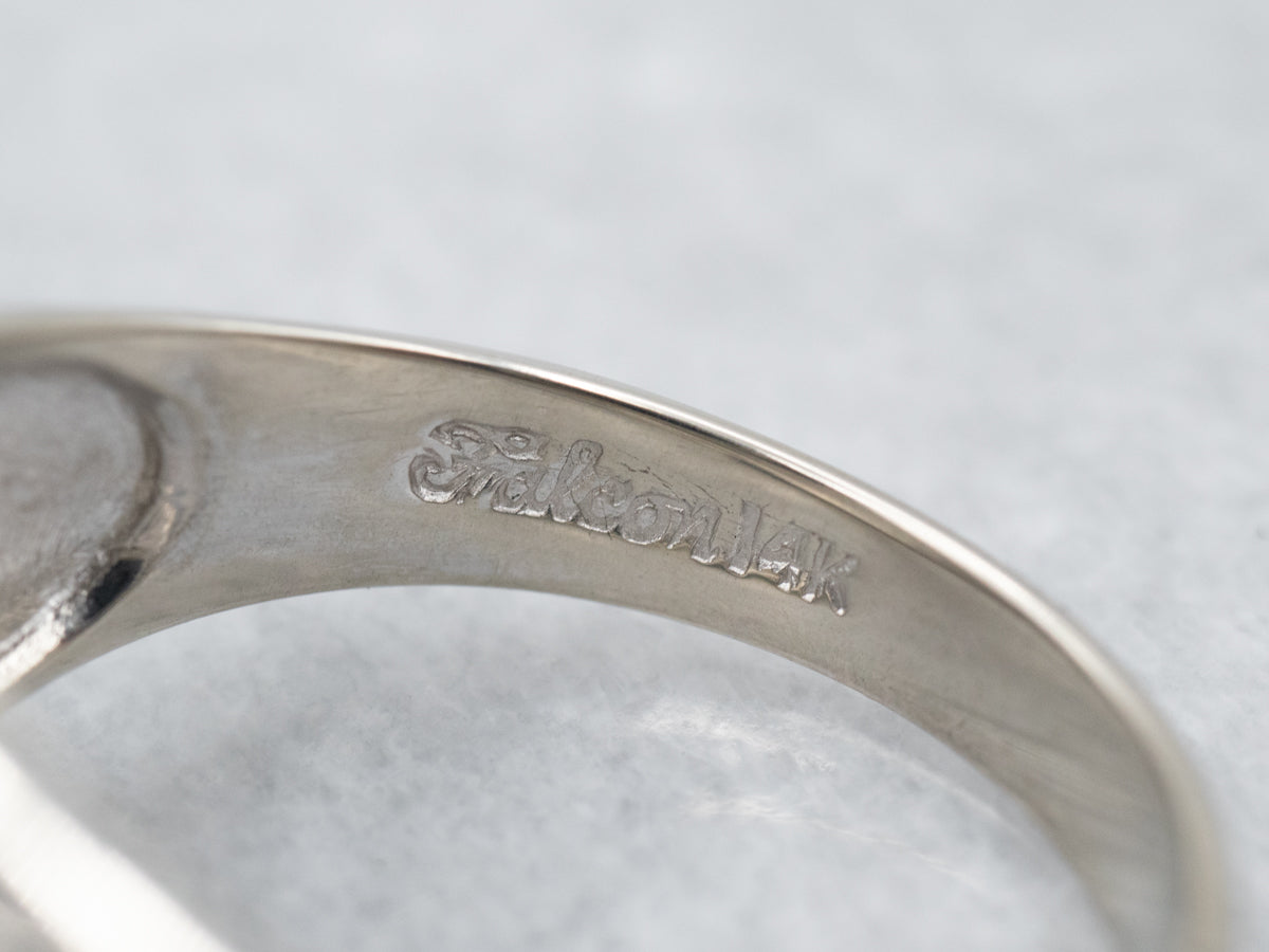 Bold Unisex Moonstone Solitaire Ring