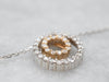 Two Toned Diamond Encrusted Concentric Circles Necklace