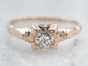 Lovely Rose Gold Diamond Solitaire Engagement Ring