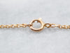 19K Yellow Gold Fancy Curb Chain Necklace