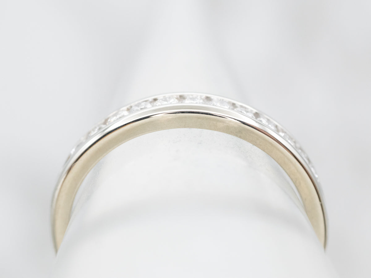 White Gold Channel Set Diamond Band