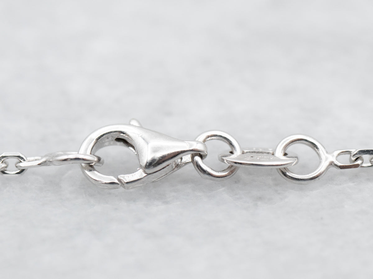 Thick 20-Inch White Gold Cable Chain