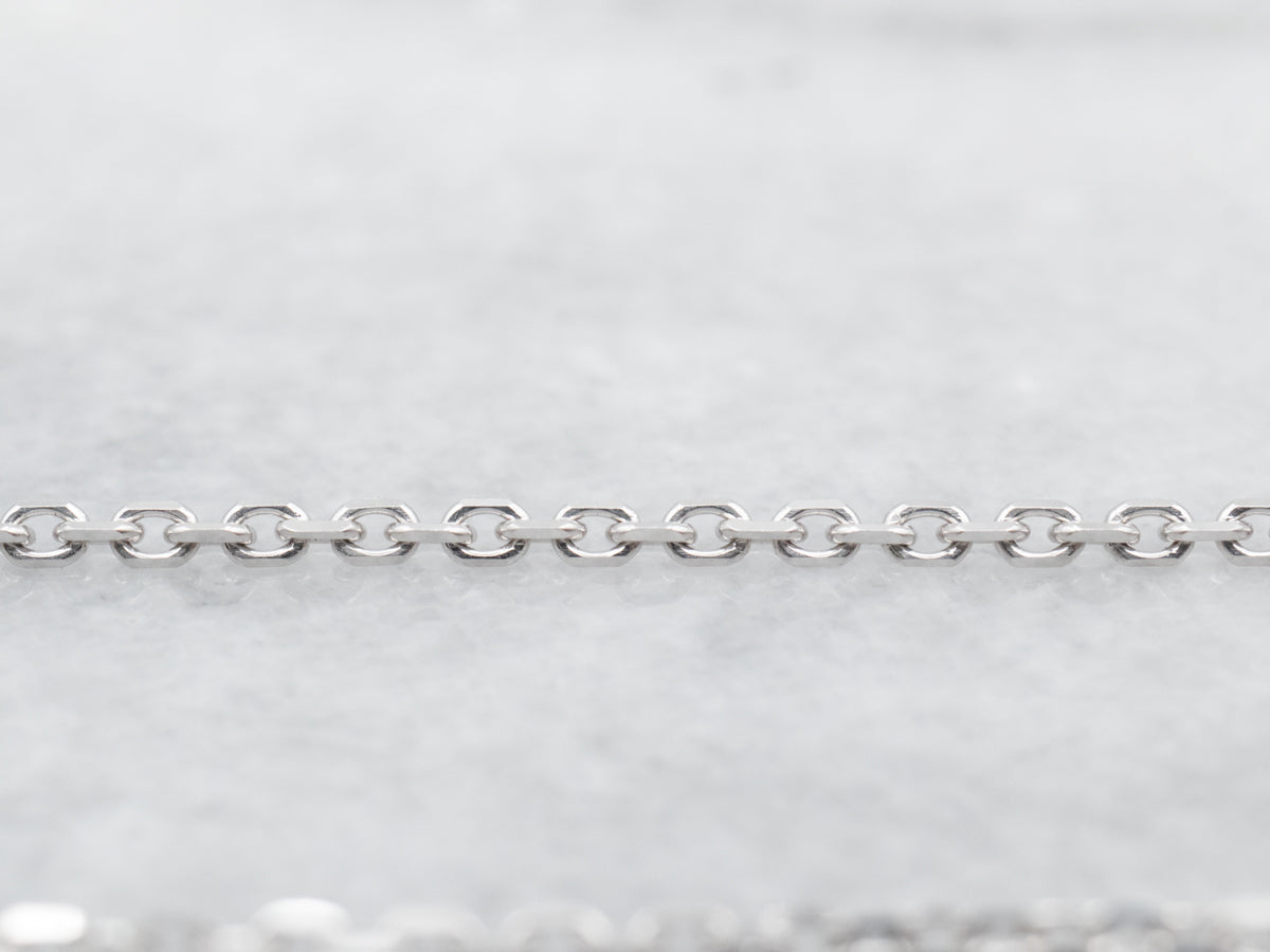 Thick 20-Inch White Gold Cable Chain