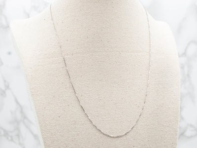 20-Inch White Gold Cable Chain