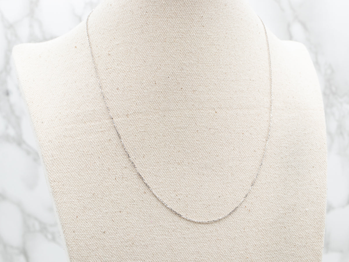 18-Inch White Gold Cable Chain