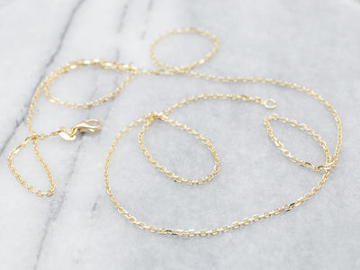 Thick 22-Inch Yellow Gold Cable Chain