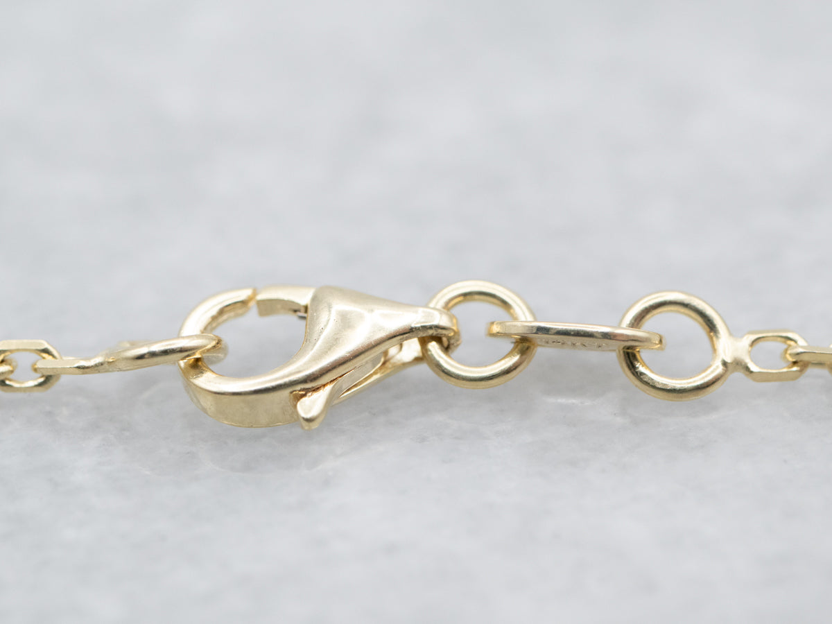 Cadena tipo cable de oro amarillo de 22 pulgadas de grosor