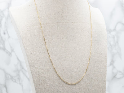 Thick 22-Inch Yellow Gold Cable Chain