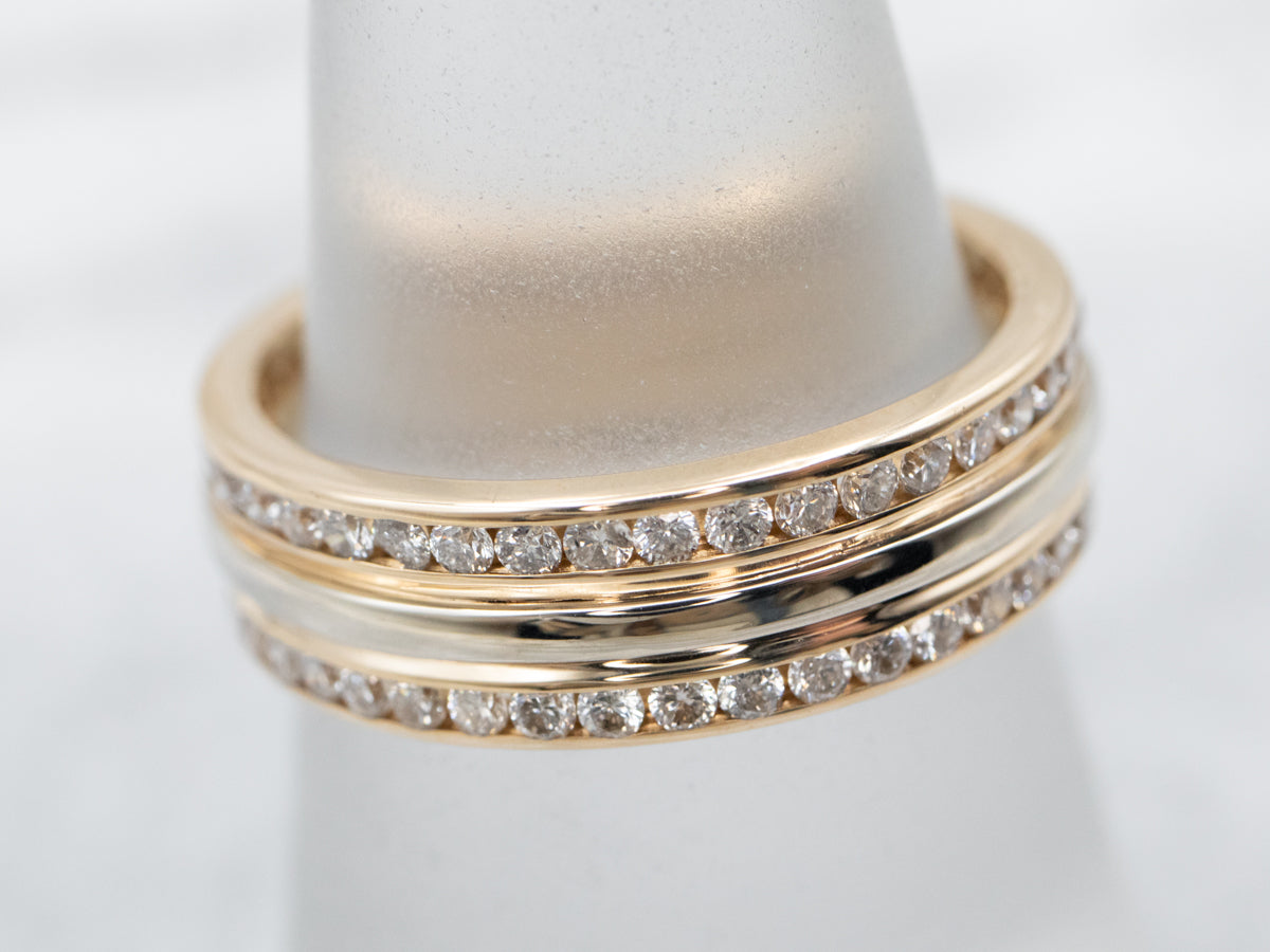 Double Row Diamond Eternity Band