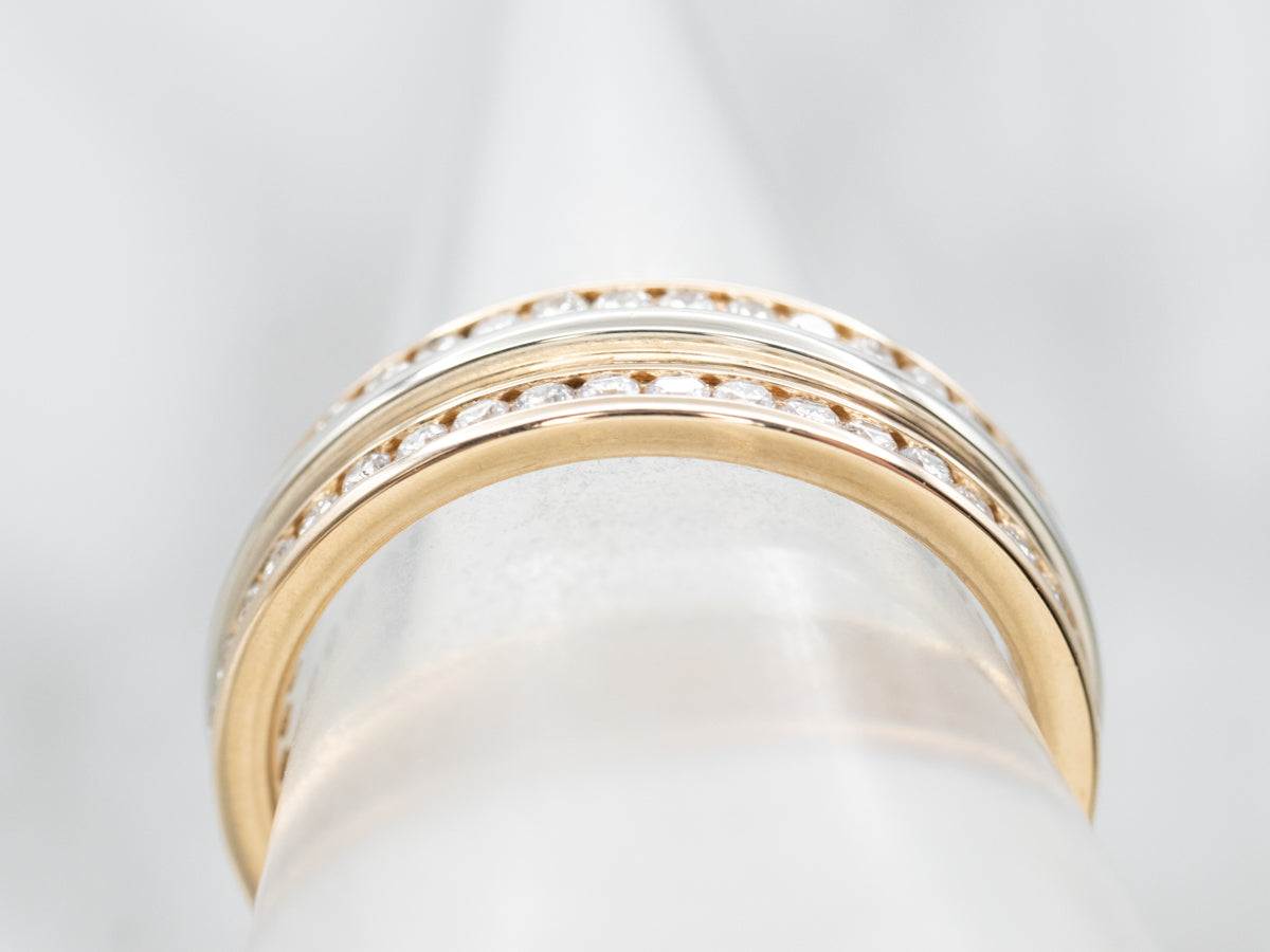 Double Row Diamond Eternity Band