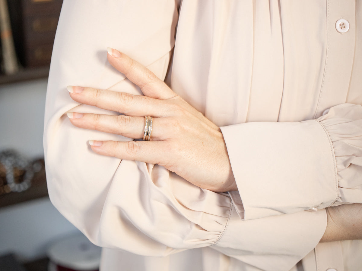 Double Row Diamond Eternity Band