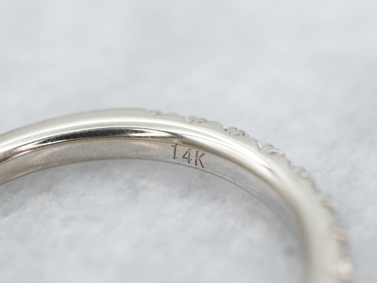 Classic White Gold Diamond Encrusted Band