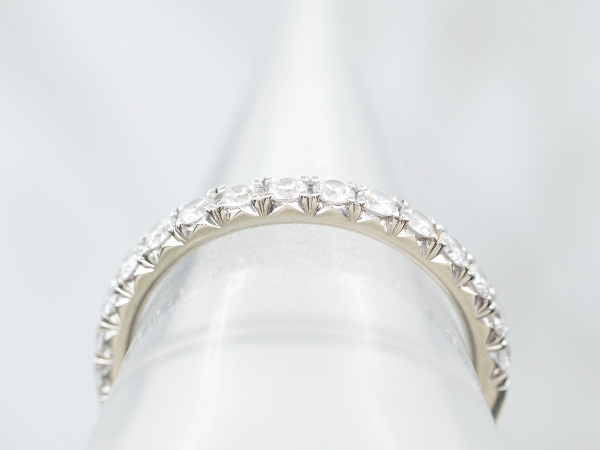 Classic White Gold Diamond Encrusted Band