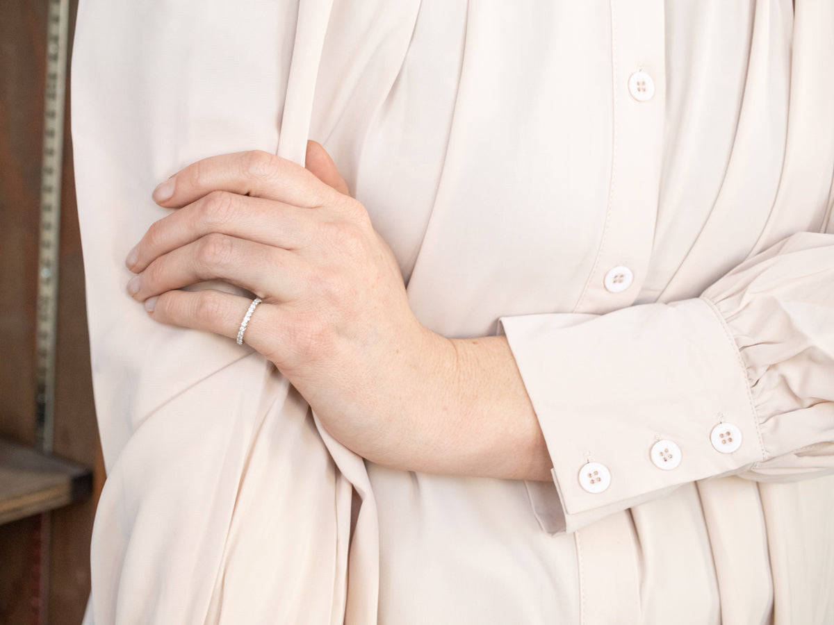 Classic White Gold Diamond Encrusted Band