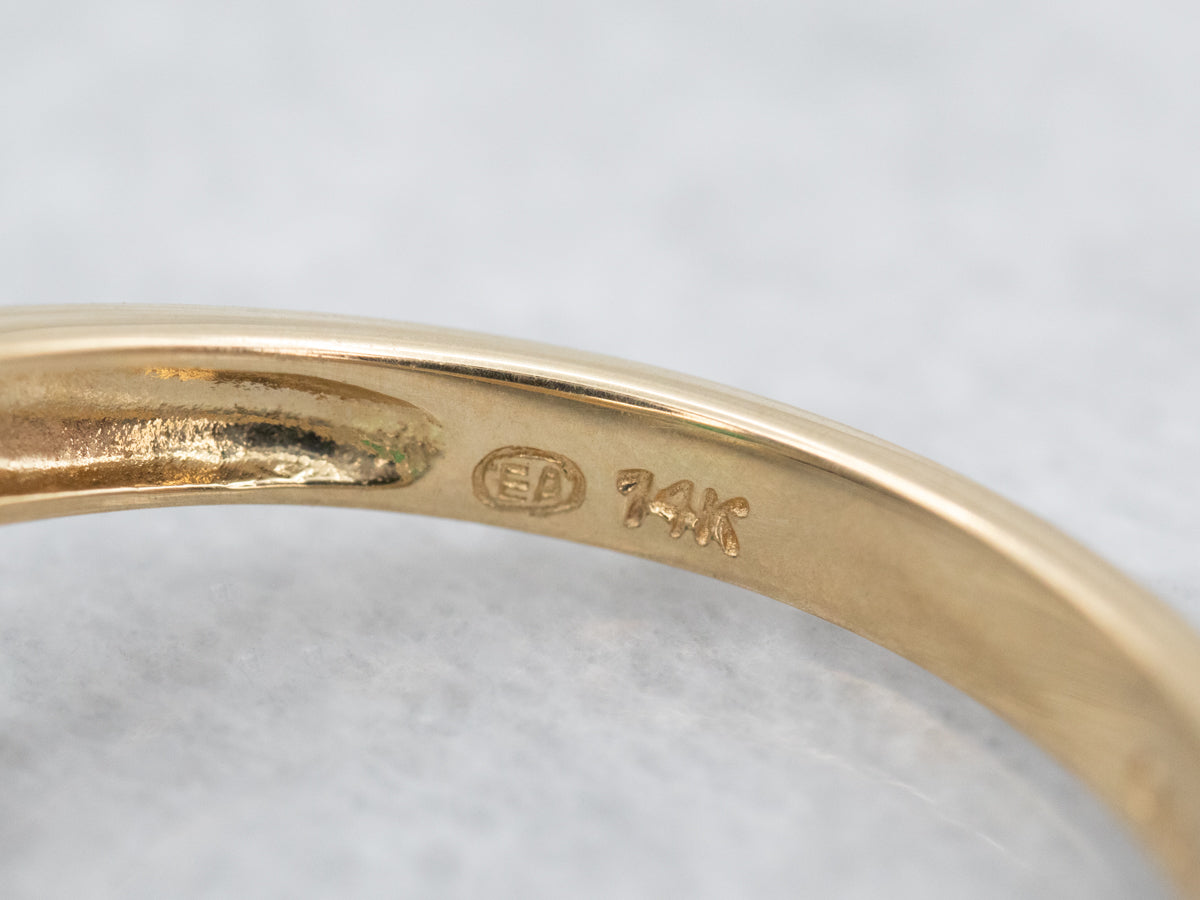 Emerald and Diamond Halo Bypass Ring