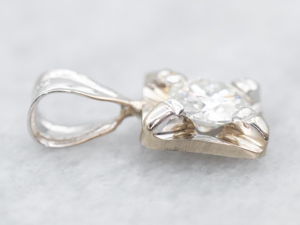 Sparkling Bright Diamond Solitaire Pendant