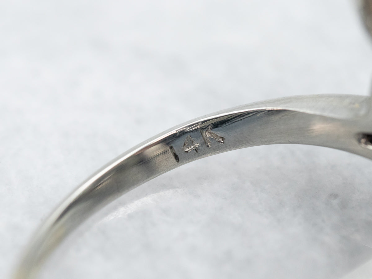 Blue Zircon Toi et Moi Bypass Style Ring