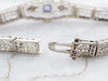 Art Deco Sapphire and Diamond Filigree Link Bracelet
