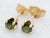 Demantoid Garnet Gold Stud Earrings