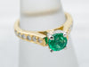 Traditional Emerald and Diamond Ring
