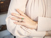Modernist Jade and Diamond Ring