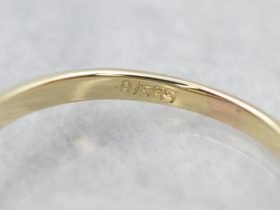 Vintage Gold Pyrope Garnet Solitaire Ring