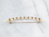 Antique Sapphire and Seed Pearl Crescent Moon Brooch