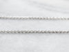 Thick 18-Inch White Gold Wheat Chain